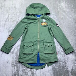 Disney Marvel Youth 9/10 Green Captain America Sloth Baby‎ Hooded Jacket